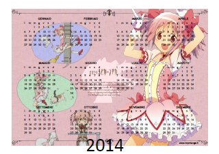calendario anime manga 2014 magika madoka