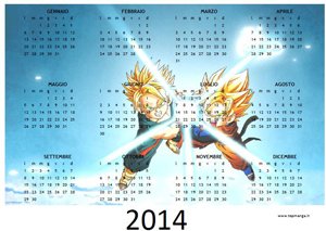 calendario anime manga 2014 dragonball