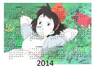 calendario anime manga 2014 kiki delivery service