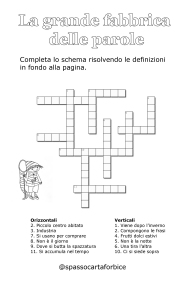 Cruciverba della grande fabbrica delle parole
