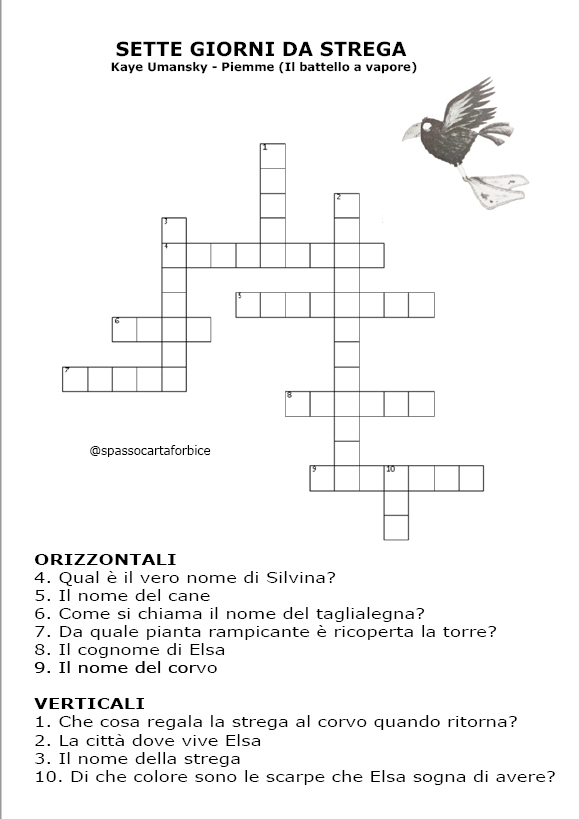 Cruciverba Sette grioni da strega