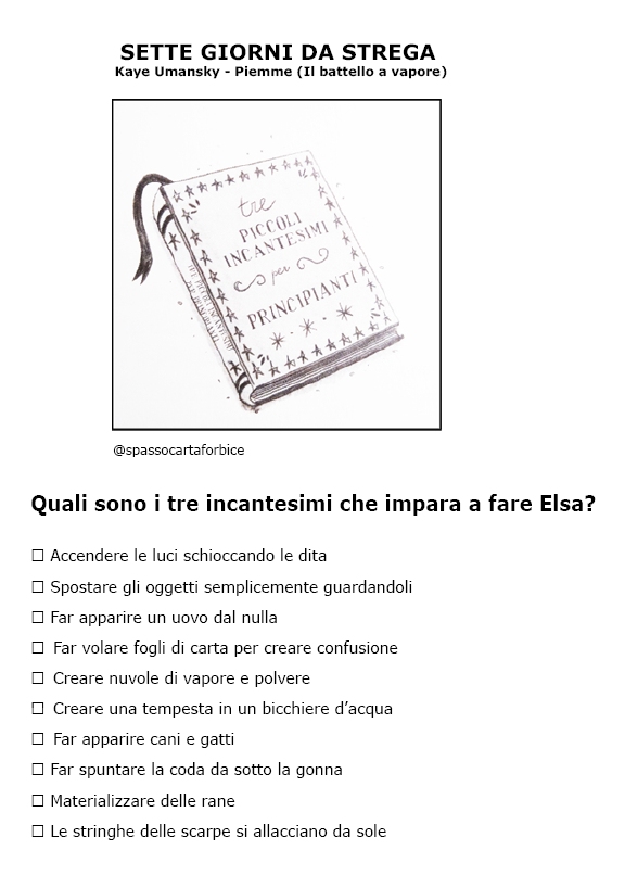 Gli incantesimi di sette giorni da strega
