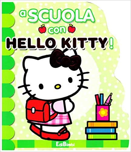 libri per bambini a scuola con hello kitty