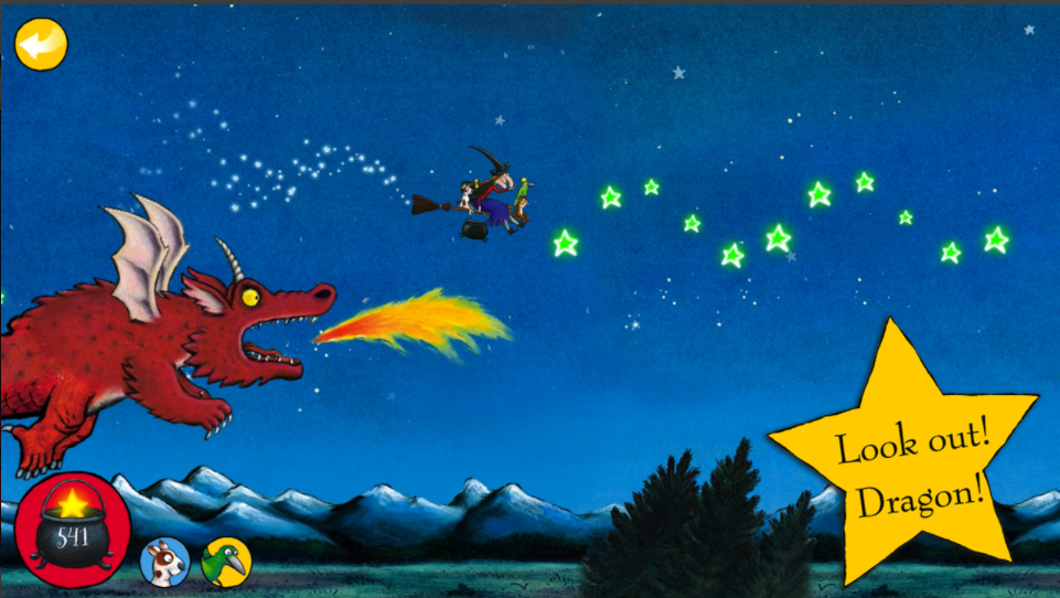 Room on the broom, app educativa La strega Rossella