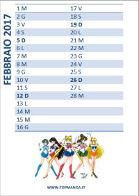 calendario anime manga 2017