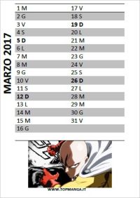 calendario anime manga 2017