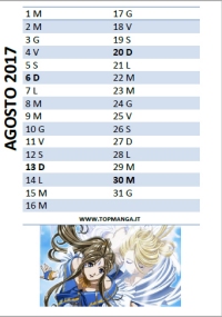 calendario anime manga 2017