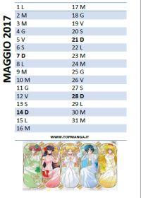 calendario anime manga 2017