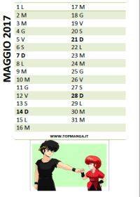 calendario anime manga 2017