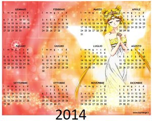 calendario anime manga 2014 sailor moon