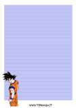 carta da lettere anime manga dragonball GOKU