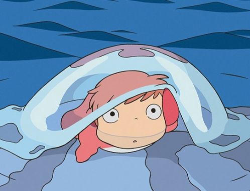 immagine anime e manga Ponyo sulla scogliera