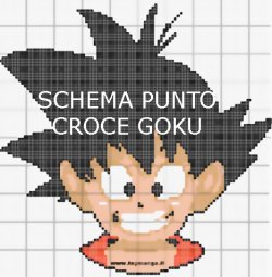 schema punto croce anime manga