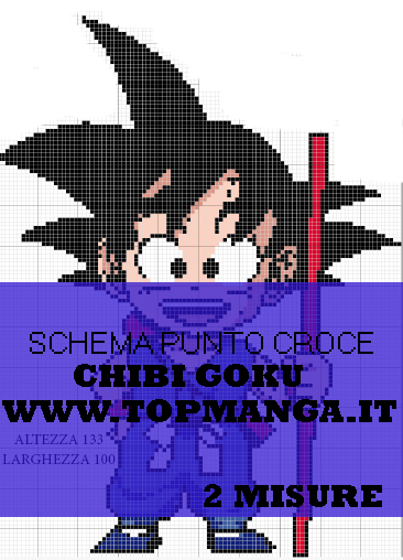 schema punto croce anime manga