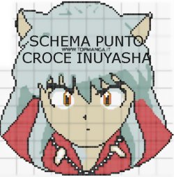 schema punto croce anime manga