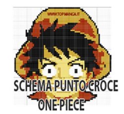 schema punto croce anime manga