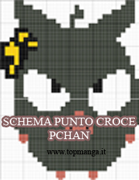 schema punto croce anime manga