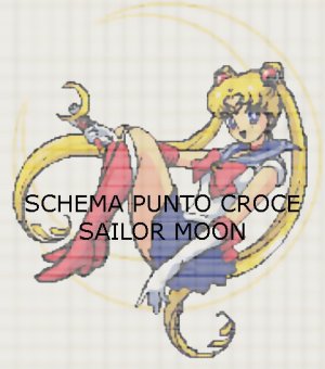 schema punto croce anime manga