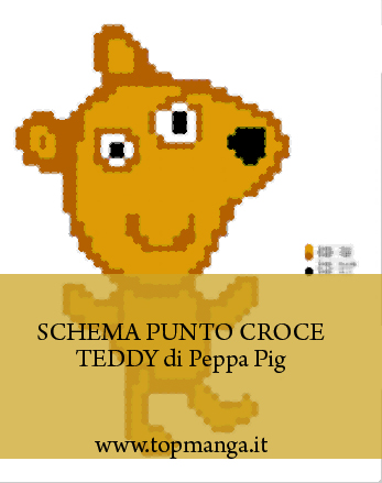 schema punto croce Teddy - Peppa Pig 