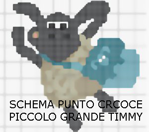 schema punto croce anime manga