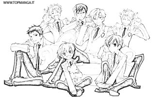immagini da colorare di Ouran High SCHOOL HOST CLUB