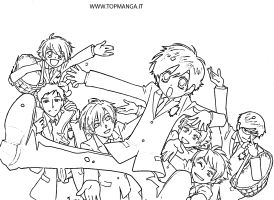 immagini da colorare di Ouran High SCHOOL HOST CLUB