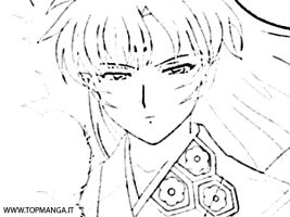 immagini da colorare di inuyasha kagome