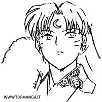 immagini da colorare di inuyasha kagome