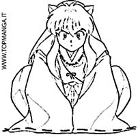 immagini da colorare di inuyasha kagome