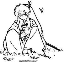 immagini da colorare di inuyasha kagome