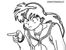 immagini da colorare di inuyasha kagome