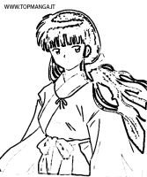 immagini da colorare di inuyasha kagome