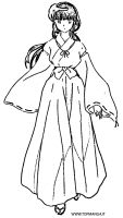 immagini da colorare di inuyasha kagome