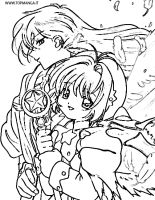 immagini da colorare di card captor sakura