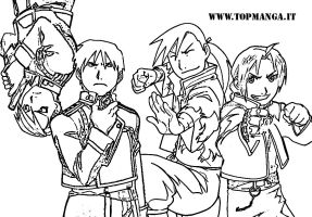 immagine da colorare FULL METAL ALCHEMIST