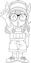 immagine da colorare anime manga arale
