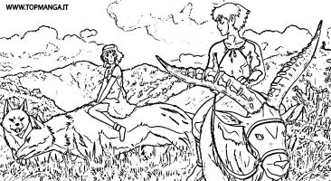 immagine da colorare mononoke