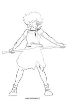 immagine da colorare mononoke