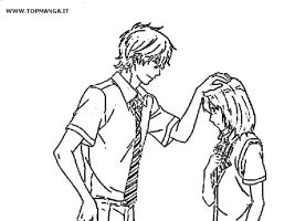 immagine da colorare WOLF GIRL & BLACK PRINCE