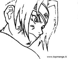 immagine da colorare di naruto