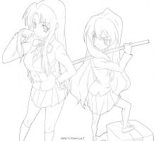 immagine da colorare toradora