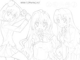 immagine da colorare toradora