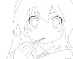 immagine da colorare toradora