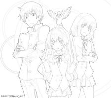 immagine da colorare toradora