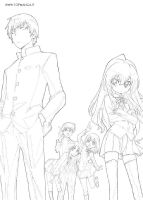 immagine da colorare toradora