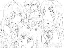 immagine da colorare toradora