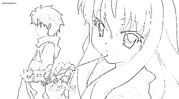 IMMAGINE DA COLORARE DI ZERO NO TSUKAIMA